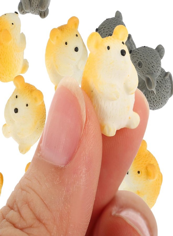 MUCKLILY 12pcs Mini Mouse Hamster Ornaments Miniature Mouse Decoration Bonsai Resin Craft Ornament Bonsai Decoration Resin Craft Mini Figurine Hamster Crafts - Image 4
